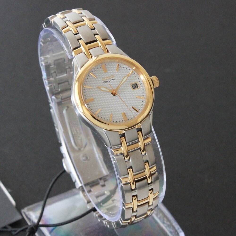 Eco Drive Women's Silhouette Calendar Two Tone 25mm - Picture 2 of 12